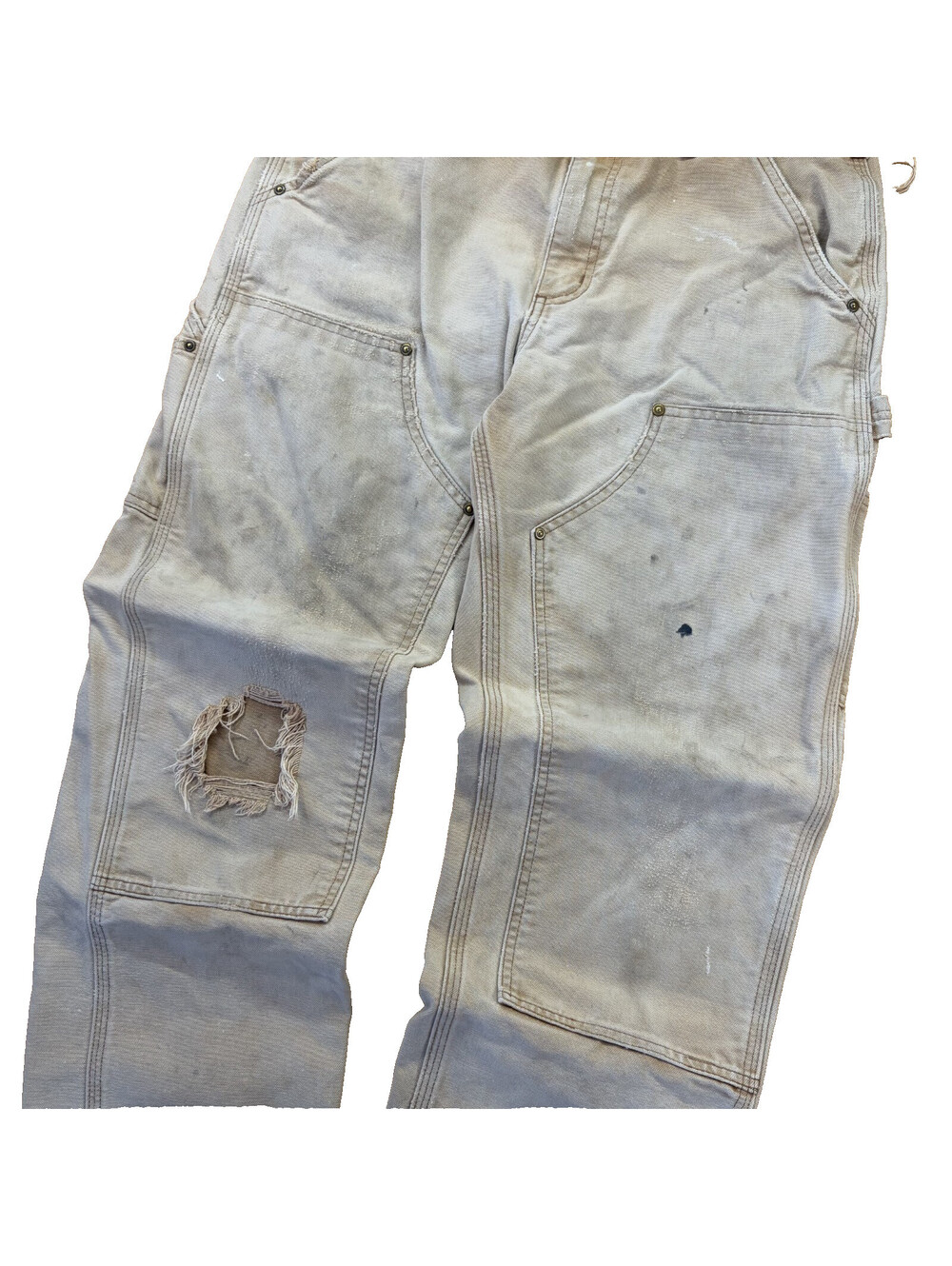 Y2K Carhartt B136 Thrashed Distressed & Sun Faded Dou… - Gem